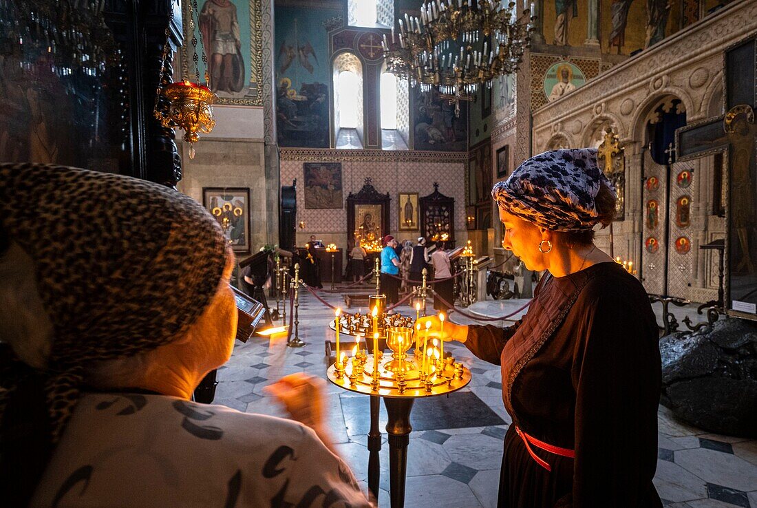 Georgia, Tbilisi, Old Tbilisi or Dzveli Kalaki, Orthodox Sioni Cathedral of the Dormition