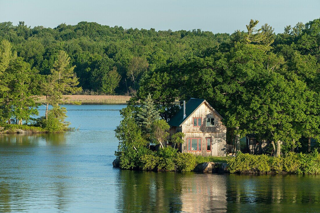 Kanada, Ontario, die Region der Thousand Islands am Sankt-Lorenz-Strom, zwischen Kanada und den Vereinigten Staaten