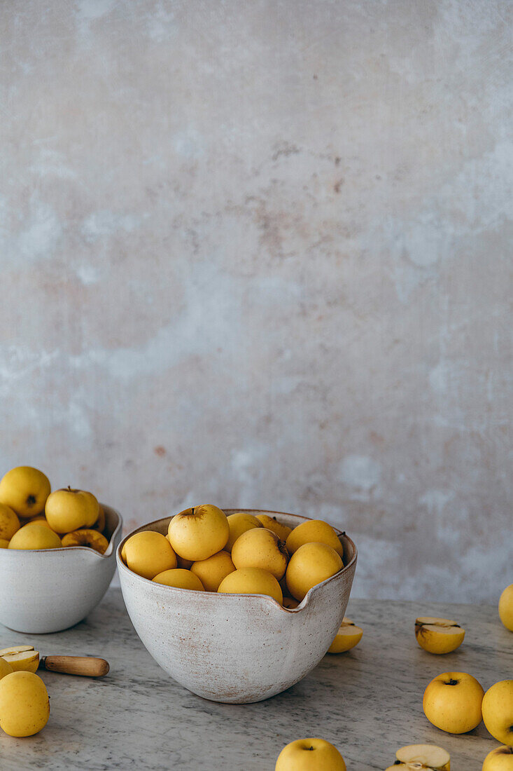 Apples in a fruit bowl