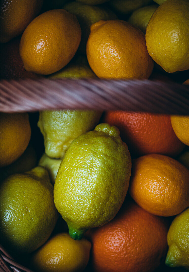 Citrus fruits in a basket