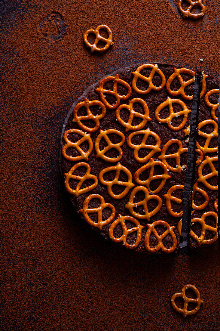 Schokoladen-Brezel-Kuchen ohne Mehl