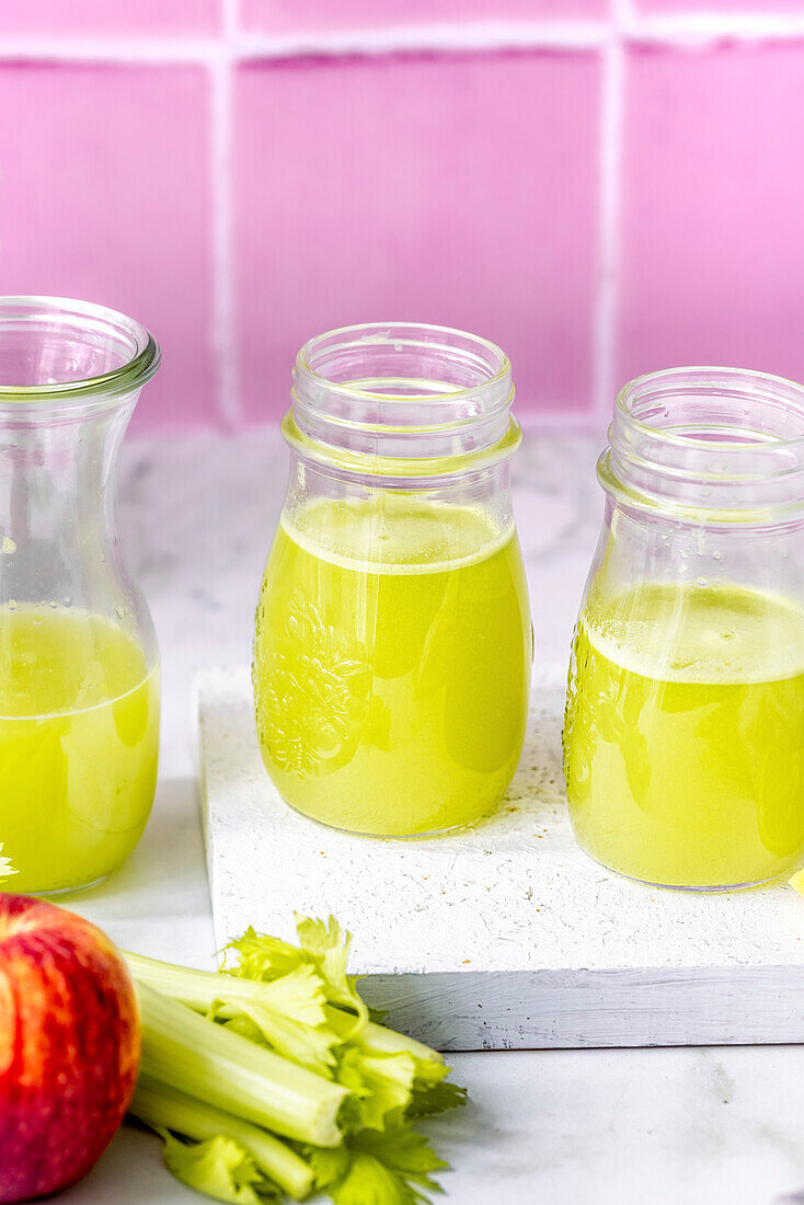 A healthy Apple and celery juice