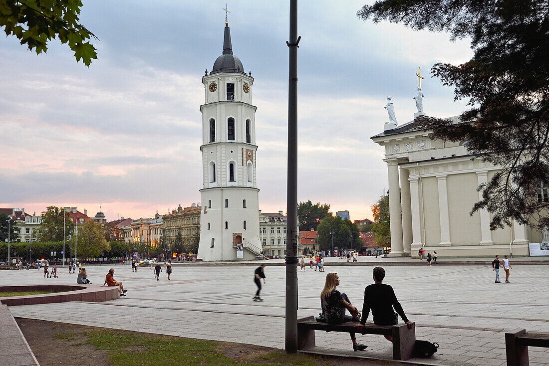 Cathedral Square, UNESCO World Heritage Site, Vilnius, Lithuania, Europe