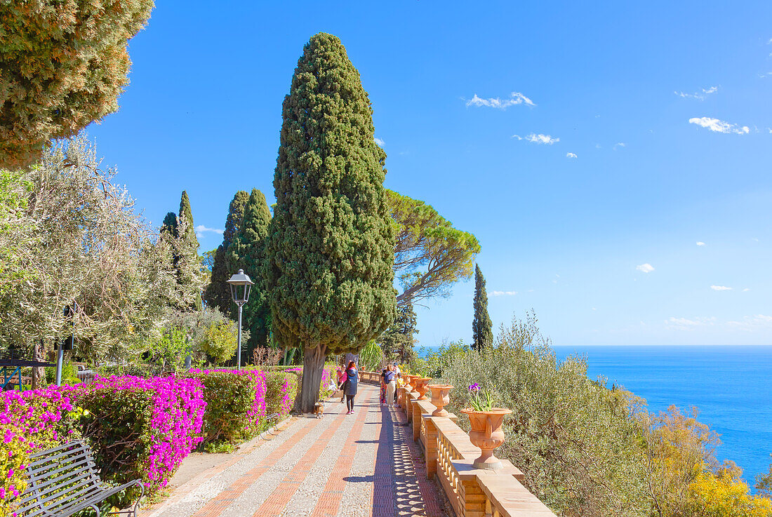 Taormina öffentliche Gärten, Taormina, Sizilien, Italien, Mittelmeer, Europa