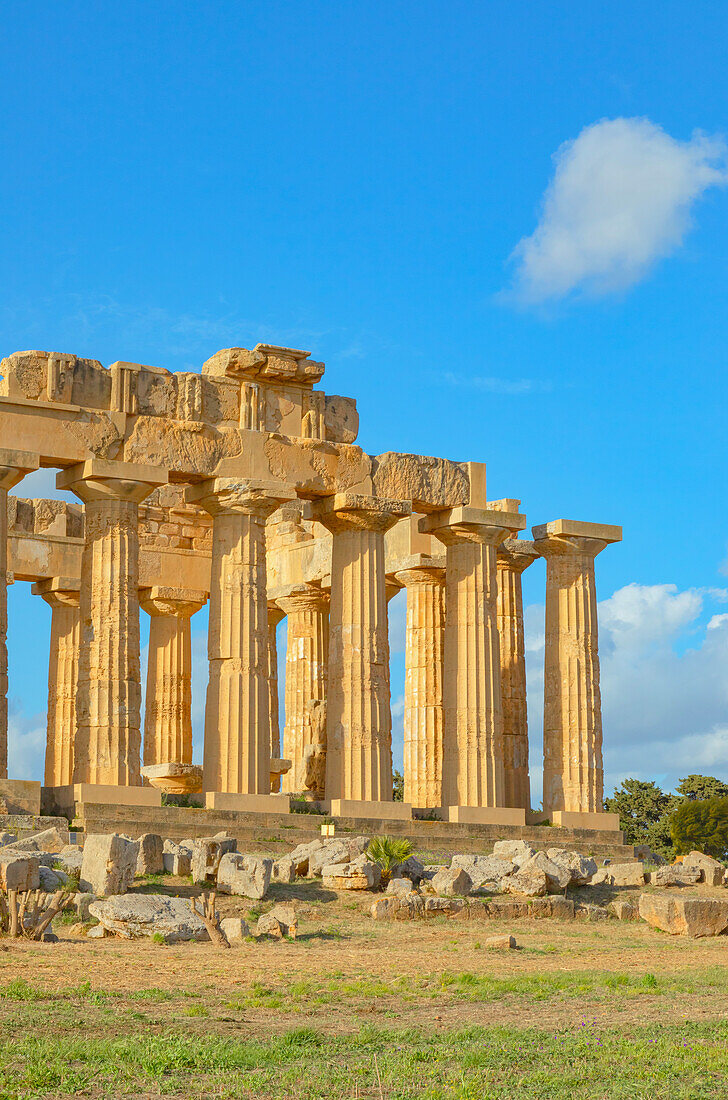 Tempel der Hera (Tempel E), Archäologischer Park von Selinunte, Selinunte, Bezirk Trapani, Sizilien, Italien, Mittelmeerraum, Europa