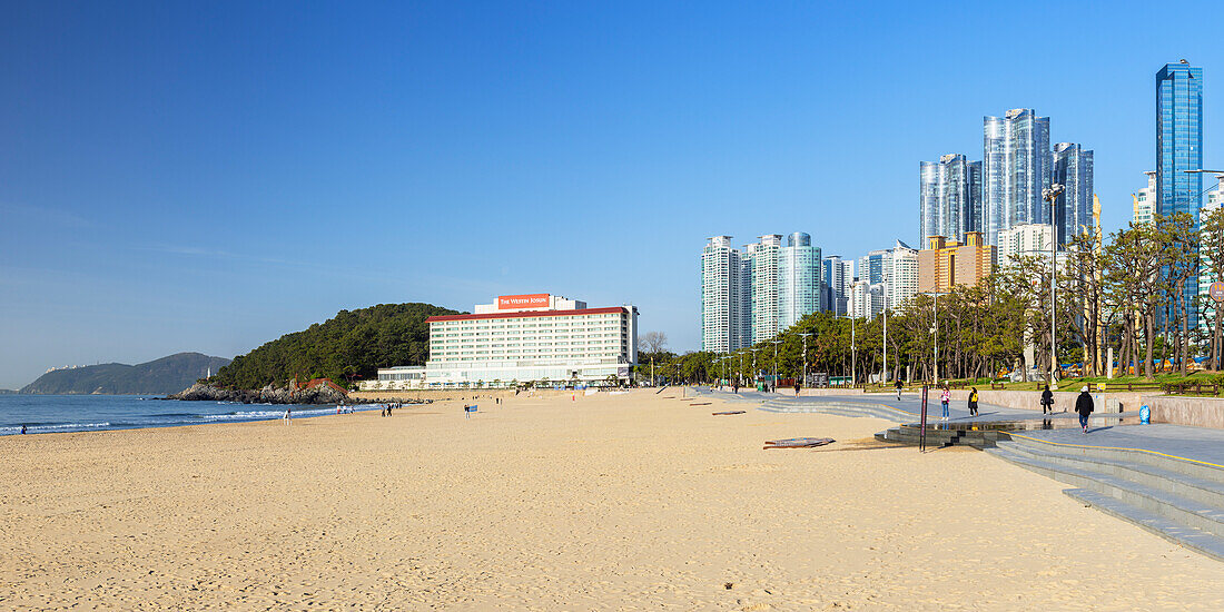 Haeundae Strand, Busan, Südkorea, Asien