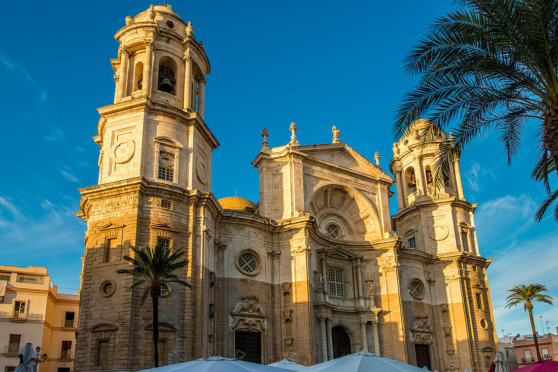 Die Catedral de la Santa Cruz (Kathedrale des Heiligen Kreuzes), Altstadt, Cádiz, Andalusien, Spanien, Europa