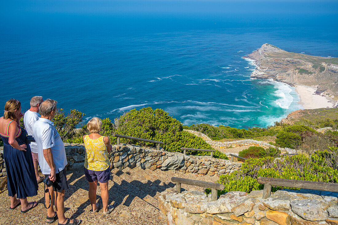 Blick auf Dias Beach vom Leuchtturm aus, Cape of Good Hope Nature Reserve, Kapstadt, Westkap, Südafrika, Afrika