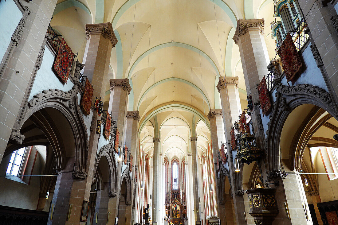 Interior, The Black Church of Brasov, Transylvania, Romania, Europe