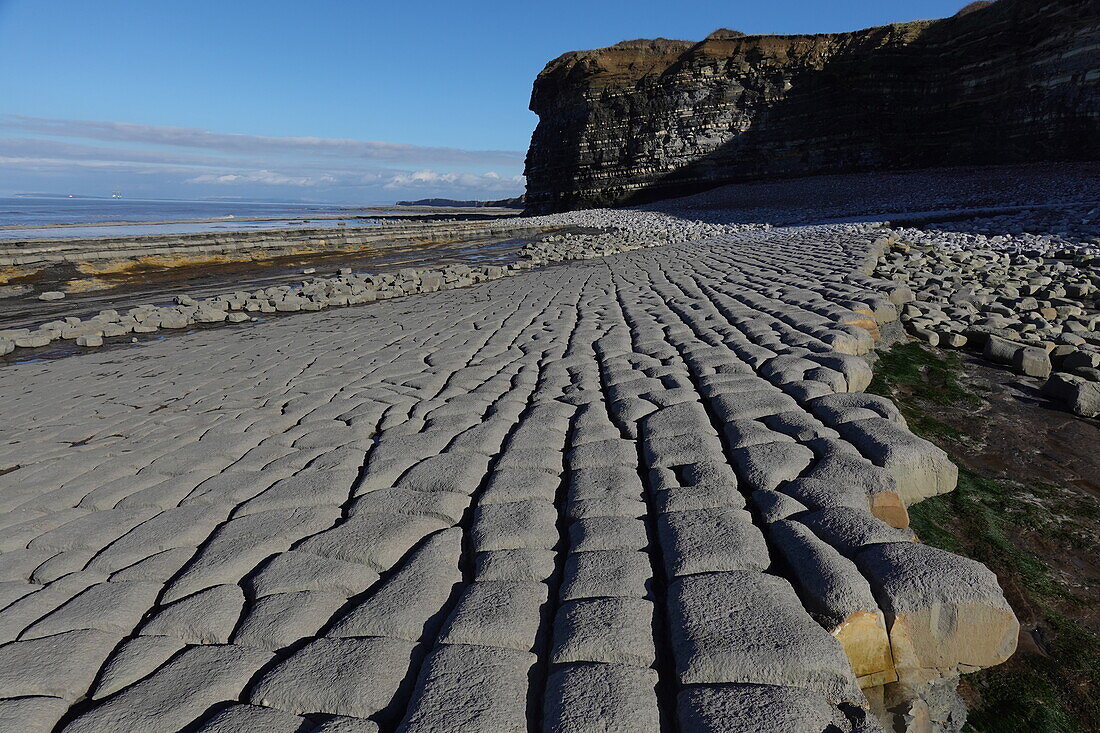 Die Gezeitenzone der Quantock Coast, die eine Fülle von Geologie und Wildtieren enthält, ein Gebiet von besonderem wissenschaftlichem Interesse (SSSI), West Somerset, England, Vereinigtes Königreich, Europa