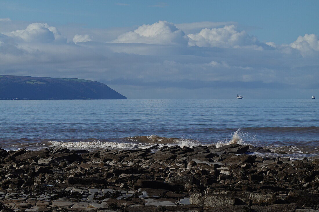 The intertidal zone of the Quantock Coast, containing an abundance of geology and wildlife, a Site of Special Scientific Interest (SSSI), West Somerset, England, United Kingdom, Europe