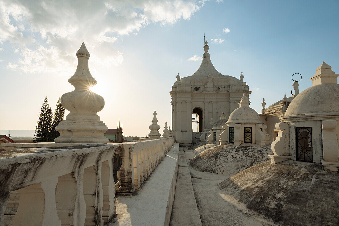 Rooftop of Leon Cathedral, UNESCO World Heritage Site, Leon, Leon Department, Nicaragua, Central America