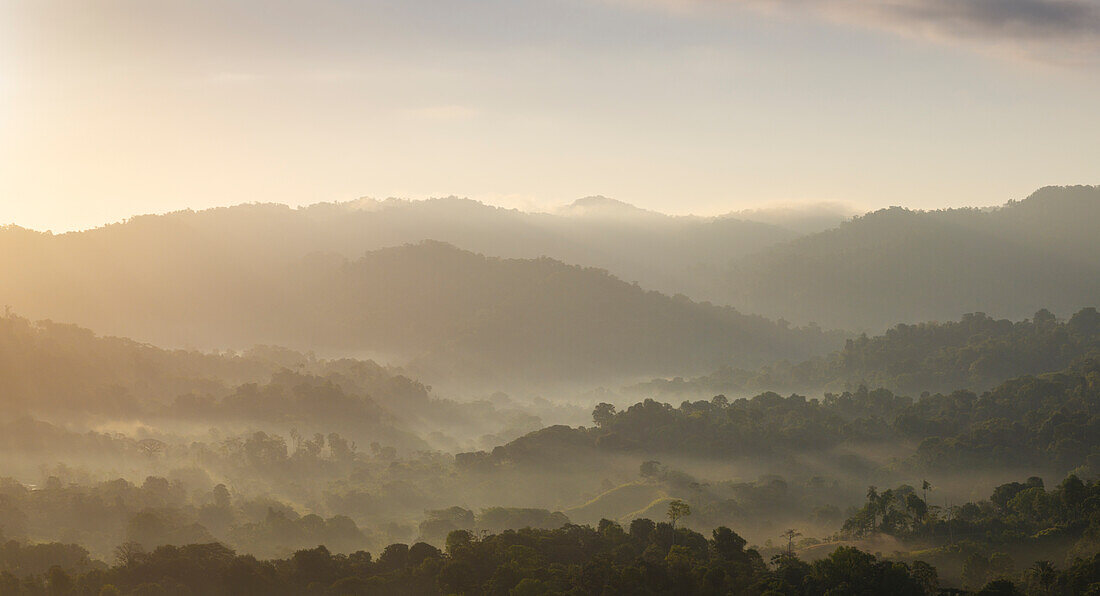 Aerial view of Corcovado National Park, Puntarenas Province, Costa Rica, Central America