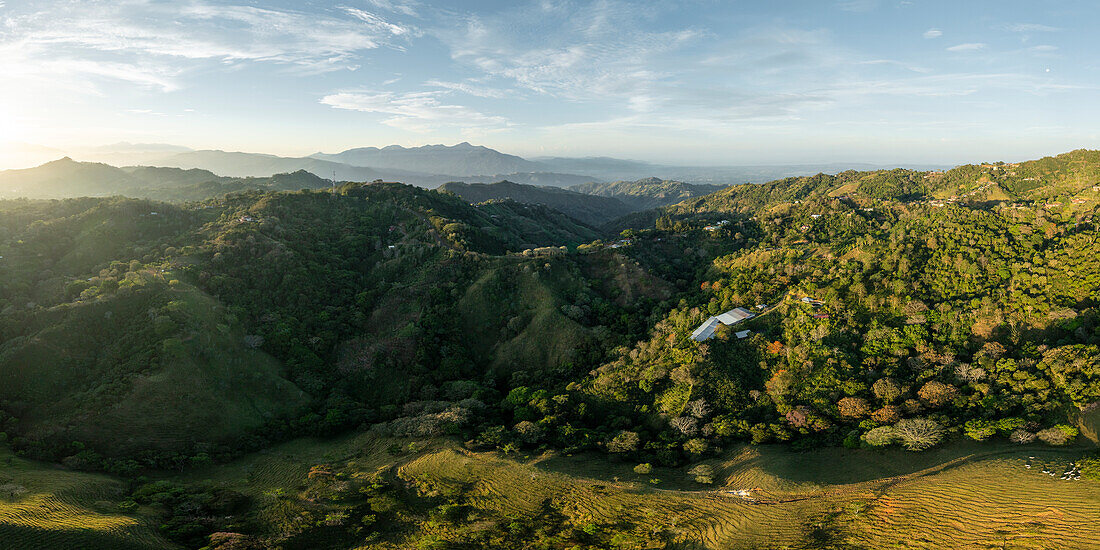 Aerial view of mountains, Alajuela Province, Costa Rica, Central America