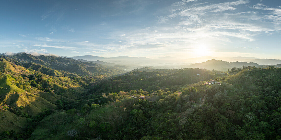 Aerial view of mountains, Alajuela Province, Costa Rica, Central America