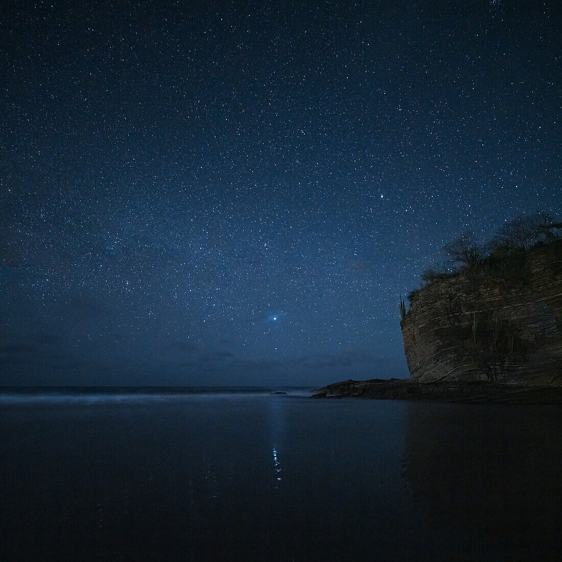 Night sky over Playa el Coco, Rivas, Nicaragua, Central America