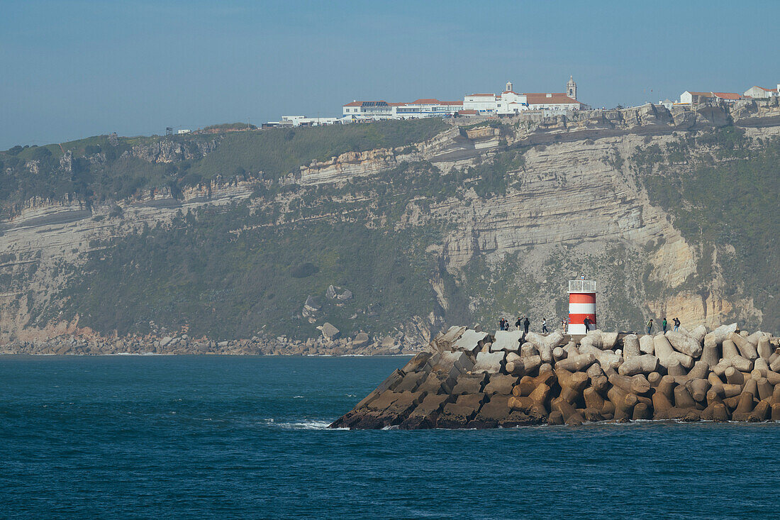 Lighthouse, Nazare, Estremadura, Portugal, Europe