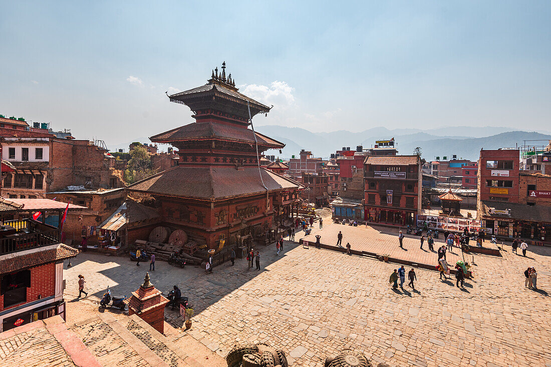 Durbar Square, der Hauptplatz in der historischen Stadt Bhaktapur, UNESCO-Weltkulturerbe, Kathmandu-Tal, Nepal, Asien