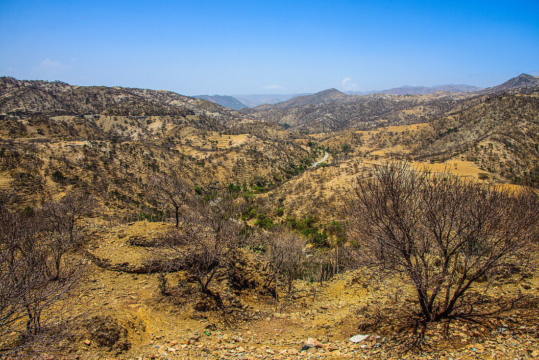 Das Hochland von Eritrea in der Nähe von Keren, Eritrea, Afrika