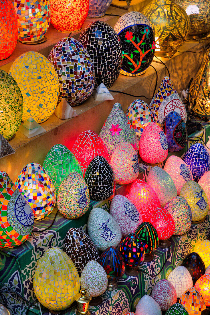 Lights for sale, The Khan el-Khalili Bazaar, Historic Cairo, Cairo, Egypt, North Africa, Africa