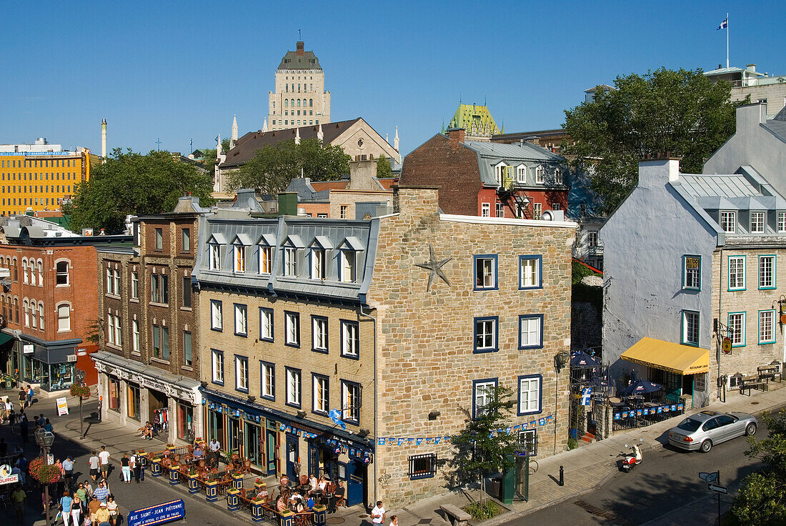 Saint-Jean street in Old Quebec district, Quebec City, Quebec province, Canada, North America