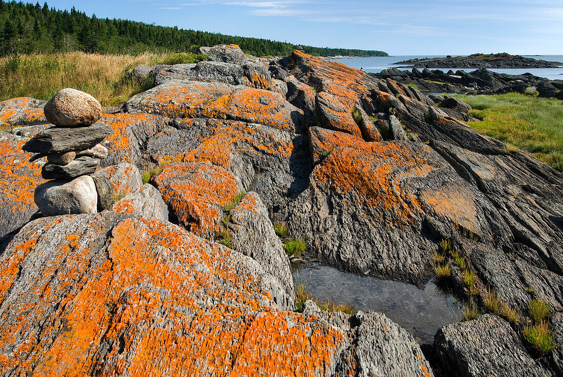 Bucht von Warden, Ile aux Lievres, Saint-Laurent-Fluss, Provinz Quebec, Kanada, Nordamerika