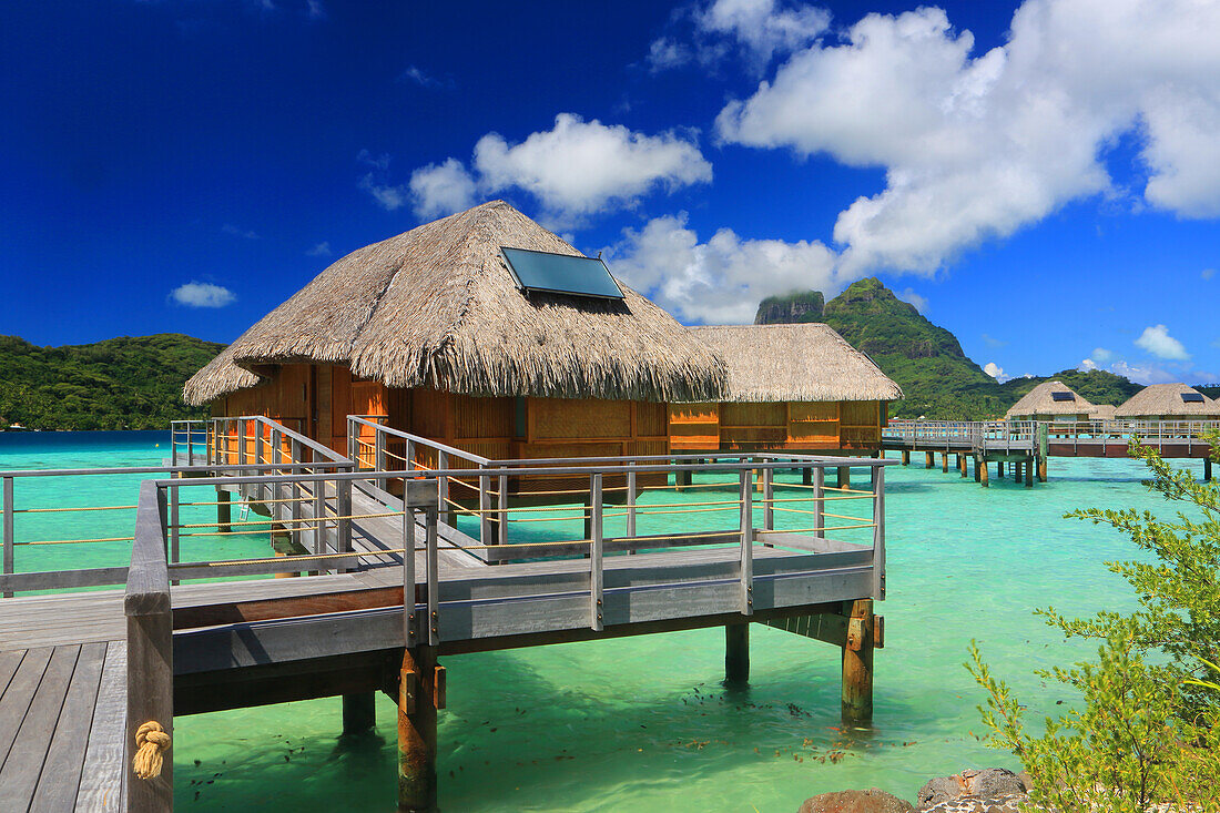 Le Bora Bora by Pearl Resort, Insel Moto Tevairoa, Bora Bora, Französisch-Polynesien, Südpazifik, Pazifik