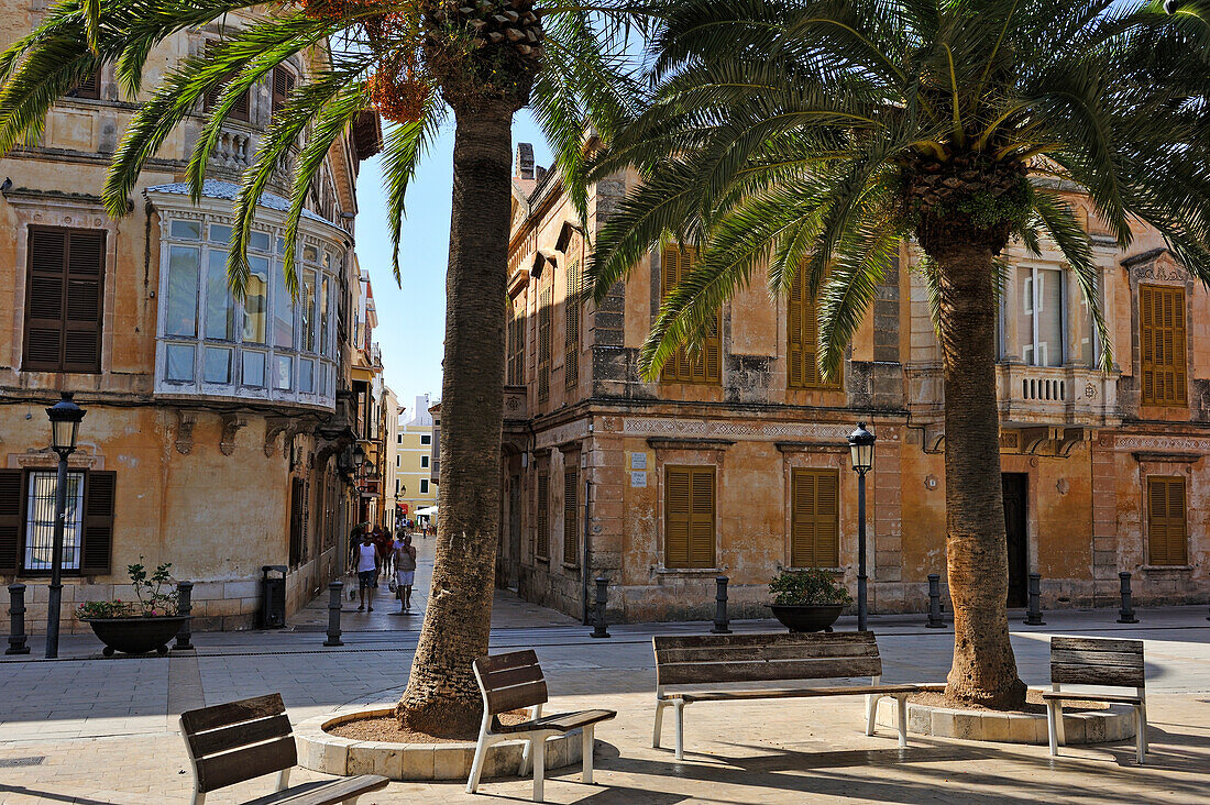 Alfonso III Square, Ciutadella de Menorca, Menorca, Balearic Islands, Spain, Mediterranean, Europe