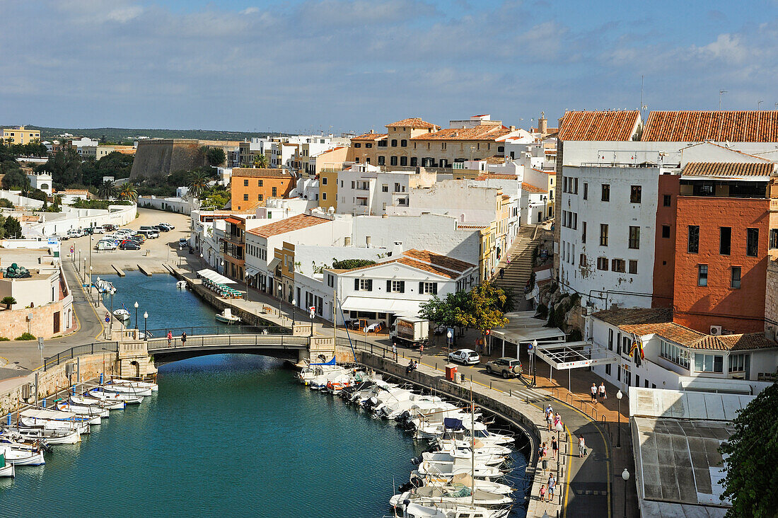 Hafen von Ciutadella de Menorca, Menorca, Balearische Inseln, Spanien, Mittelmeer, Europa