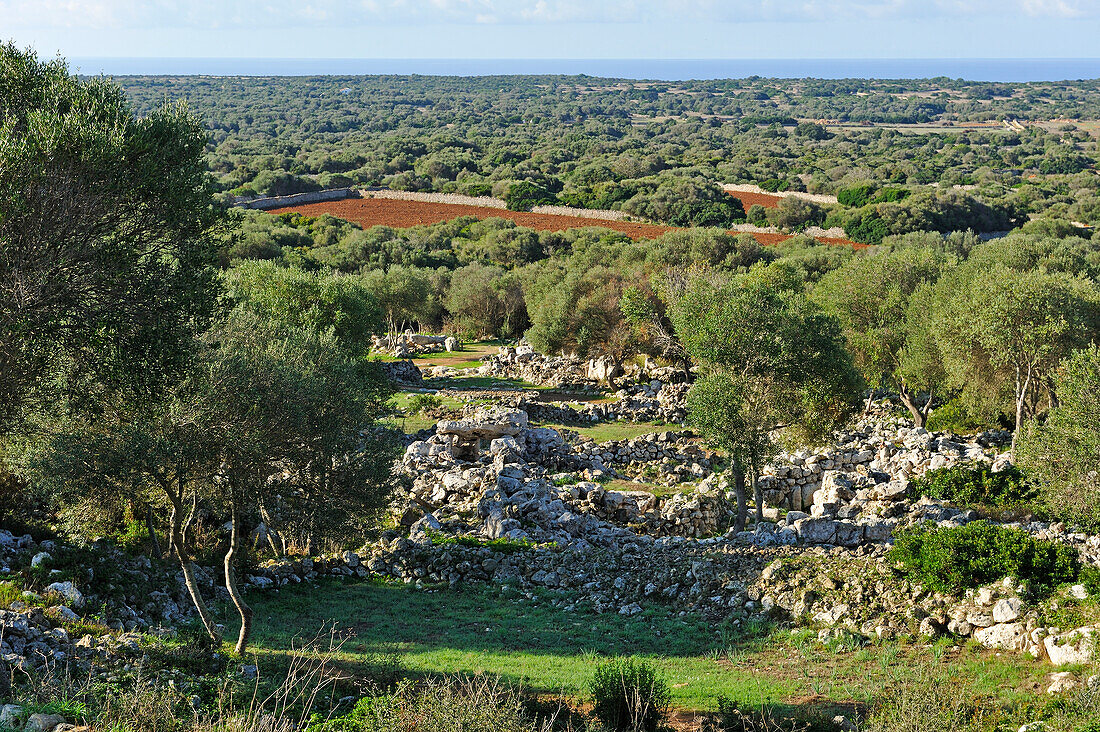 South section of Torre d'en Galmes, a Talayotic site on the island of Menorca, Balearic Islands, Spain, Mediterranean, Europe