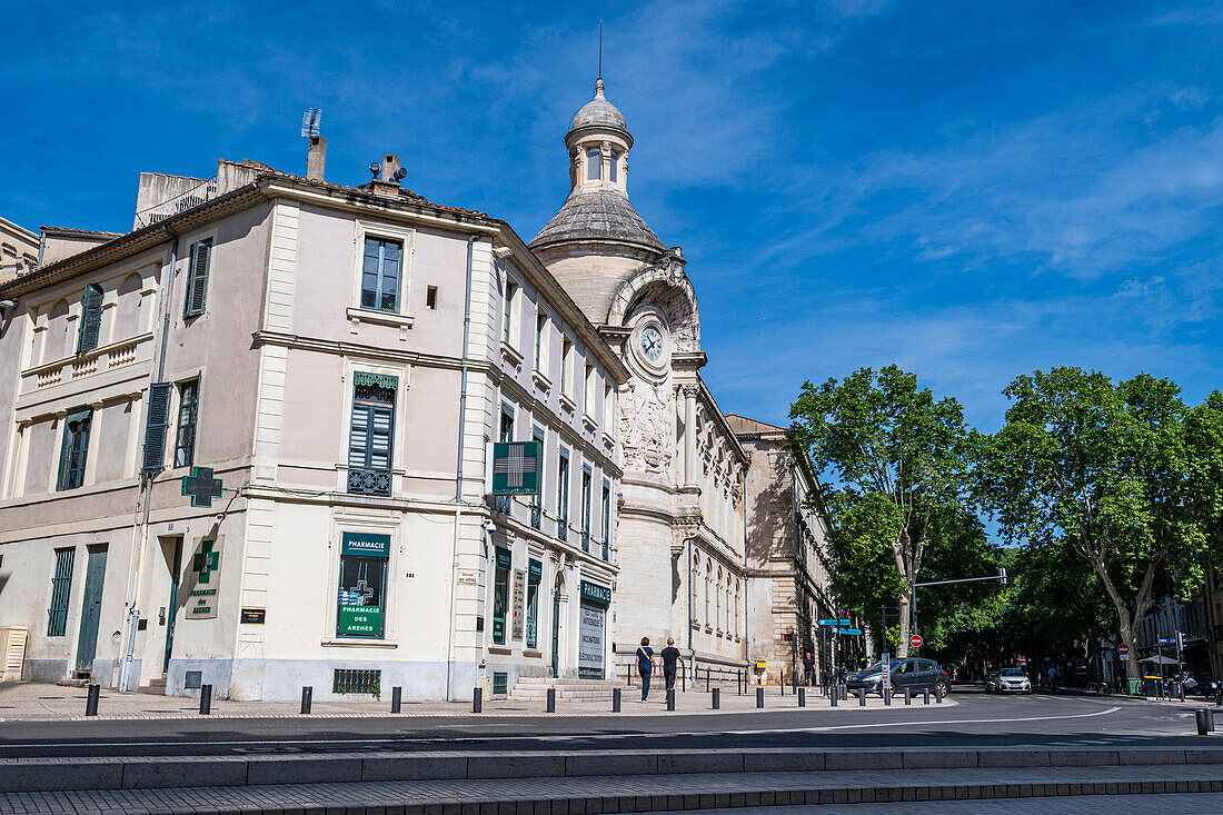 Historic town center, Nimes, Gard, Occitania, France, Europe