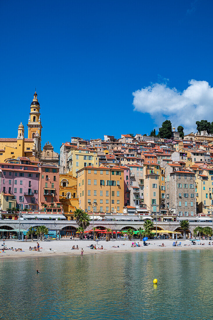 Seaside town of Menton, Alpes Maritimes, Provence-Alpes-Cote d'Azur, French Riviera, France, Europe