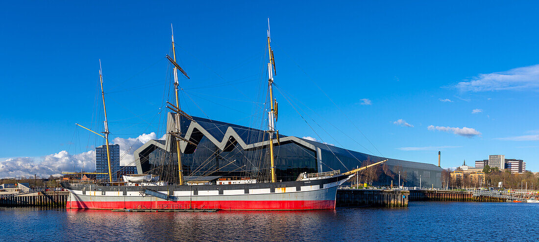 Das Großsegler Glenlee, Riverside Museum, River Clyde, Glasgow, Schottland, Vereinigtes Königreich, Europa