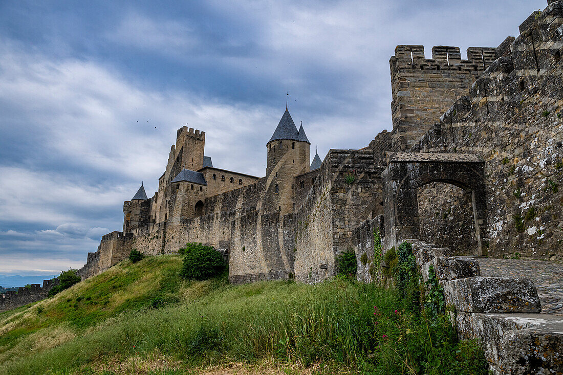 Zitadelle Cite de Carcassonne, UNESCO-Welterbe, Carcassonne, Aude, Okzitanien, Frankreich, Europa