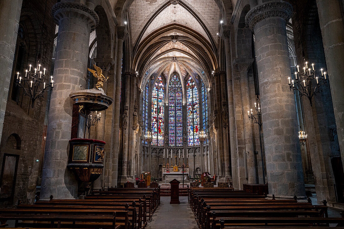 Zitadelle Cite de Carcassonne, UNESCO-Welterbe, Carcassonne, Aude, Okzitanien, Frankreich, Europa