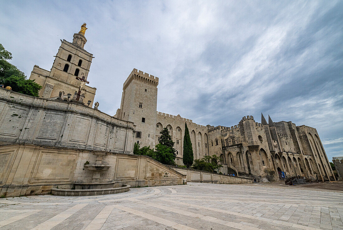 Palast der Päpste, Avignon, UNESCO-Welterbe, Vaucluse, Provence-Alpes-Cote d'Azur, Frankreich, Europa