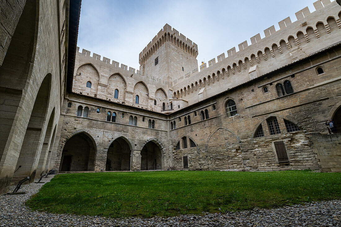 Papstpalast, Avignon, UNESCO-Welterbe, Vaucluse, Provence-Alpes-Cote d'Azur, Frankreich, Europa