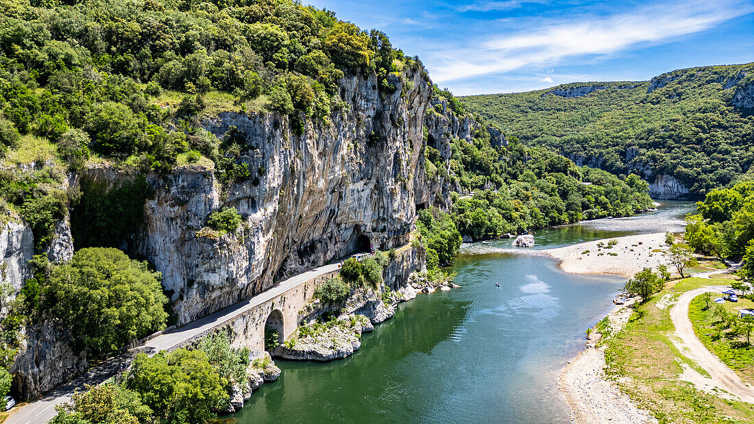 Ardeche Gorge (Gorges de l'Ardeche), Ardeche, Auvergne-Rhone-Alpes, France, Europe