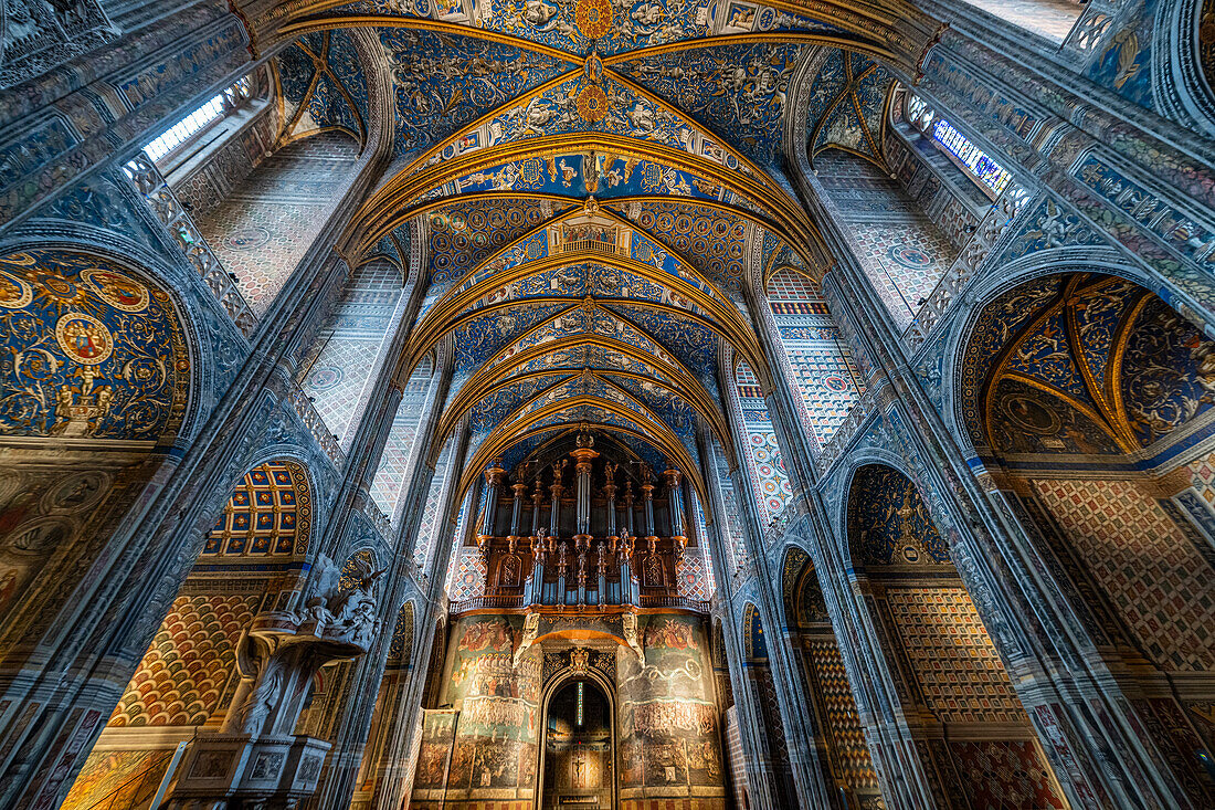 Interior of the Cathedral Sainte-Cecile, UNESCO World Heritage Site, Albi, Midi-Pyrenees, France, Europe