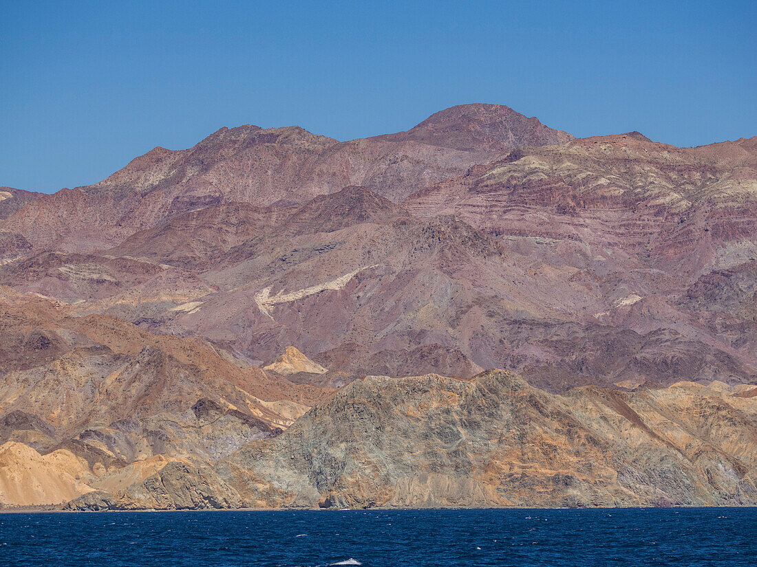 A view of the west side of Angel de la Guarda Island, Baja California, Sea of Cortez, Mexico, North America