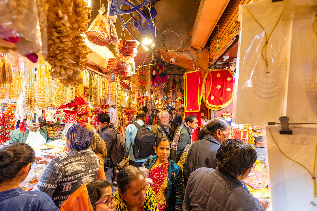 Seidenmarkt, Jaipur, Rajasthan, Indien, Südasien, Asien