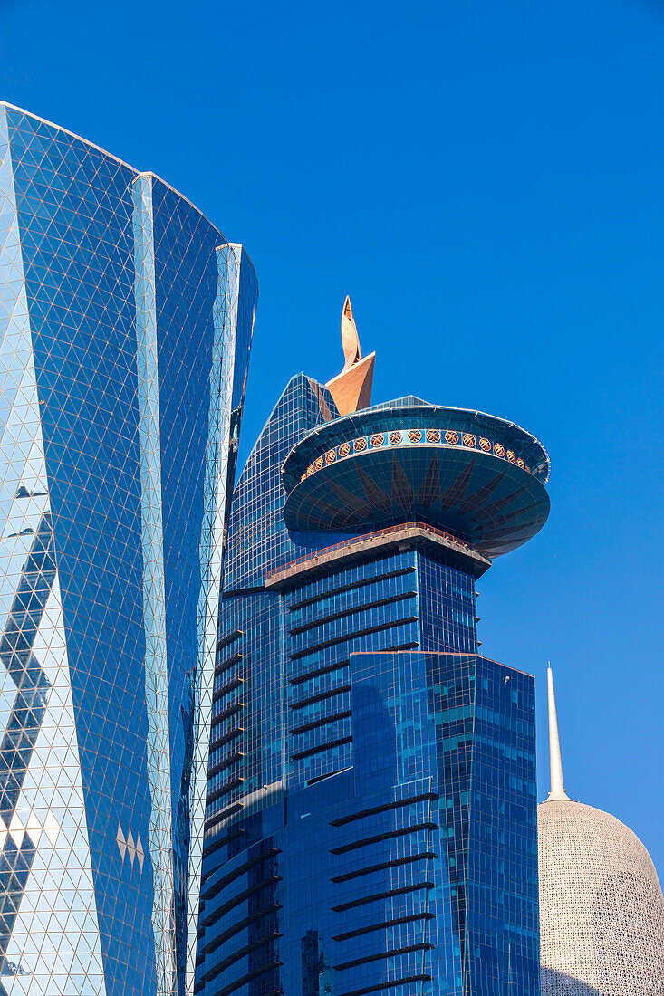 Close Up of Doha Skyline, Doha, Qatar, Middle East