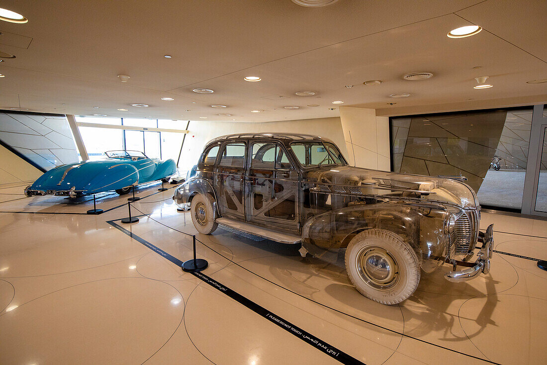 Transparent Car (The Ghost Car), built in America by General Motors for the 1939 New York World's Fair, National Museum of Qatar, Doha, Qatar, Middle East