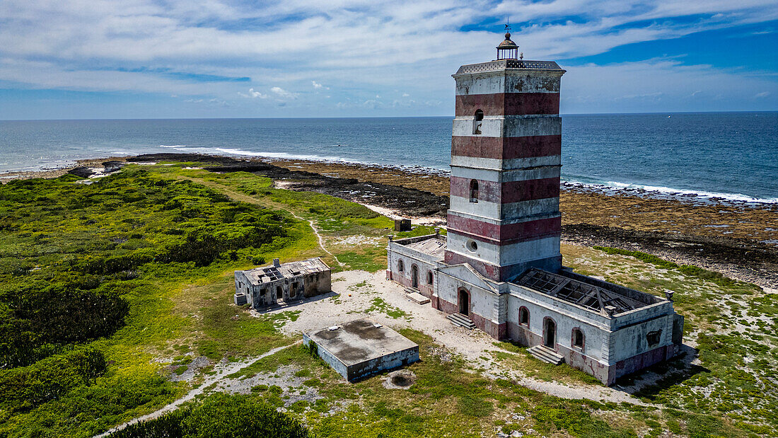 Colonial lighthouse on Goa island near the Island of Mozambique, Mozambique, Africa