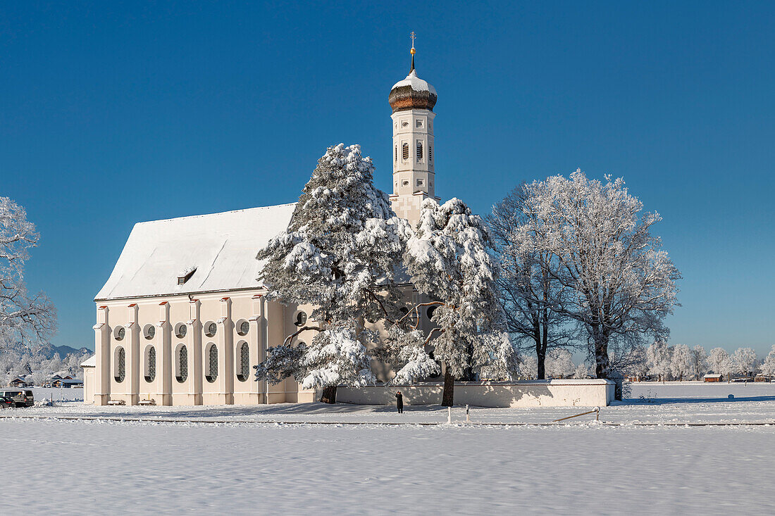 Wallfahrtskirche St. Coloman bei Schwangau, Schwaben, Bayerische Alpen, Bayern, Deutschland, Europa