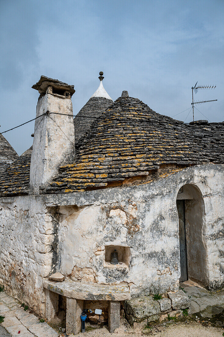 Trulli-Häuser in Alberobello, UNESCO-Weltkulturerbe, Apulien, Italien, Europa