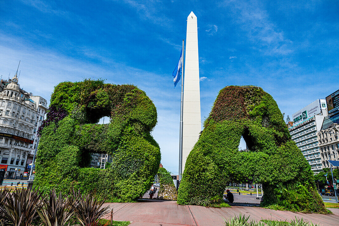 Obelisk im Zentrum von Buenos Aires, Argentinien, Südamerika