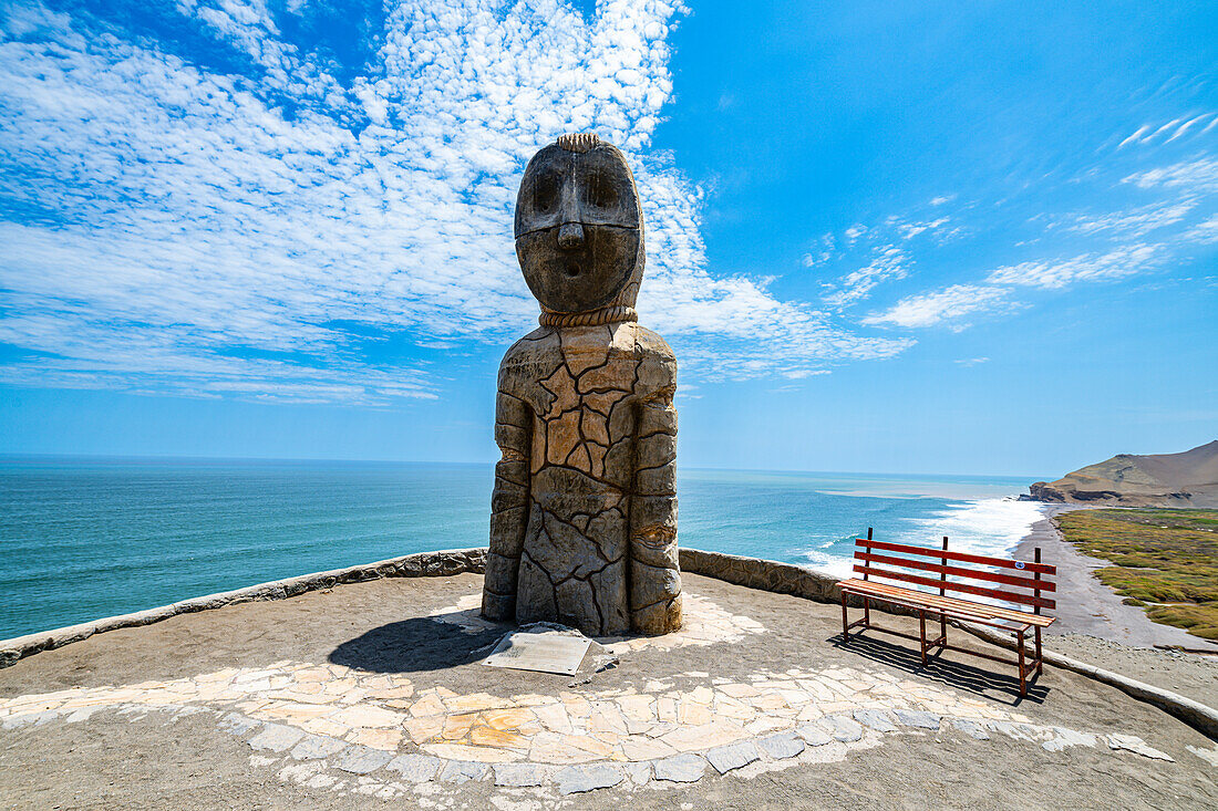 Monument, Chinchorro-Mumien, UNESCO-Welterbe, Camarones-Tal, nördliche Atacama-Wüste, Chile, Südamerika