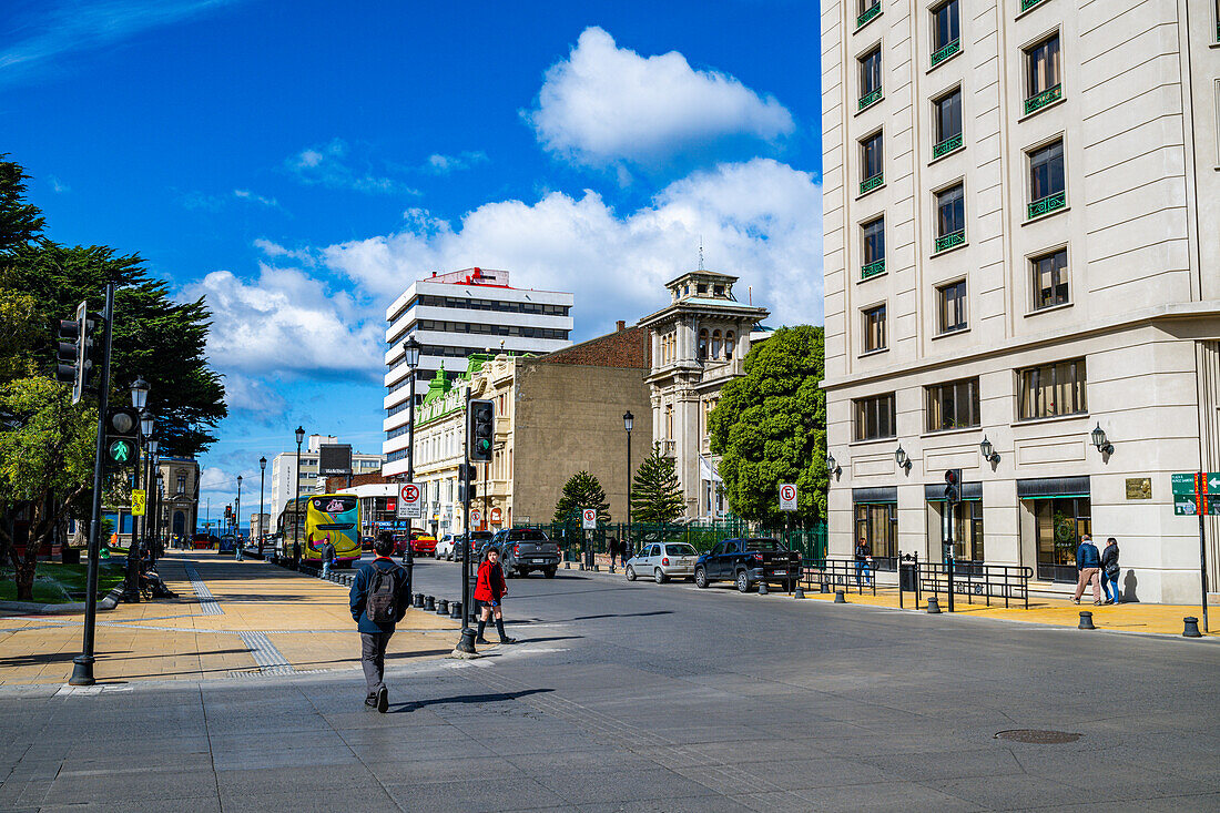 Center of Punta Arenas, Patagonia, Chile, South America