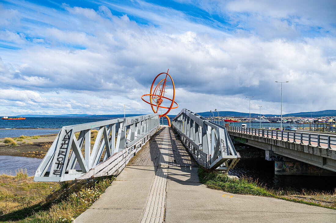 Denkmal der Weltumsegelung, Küste von Punta Arenas, Patagonien, Chile, Südamerika